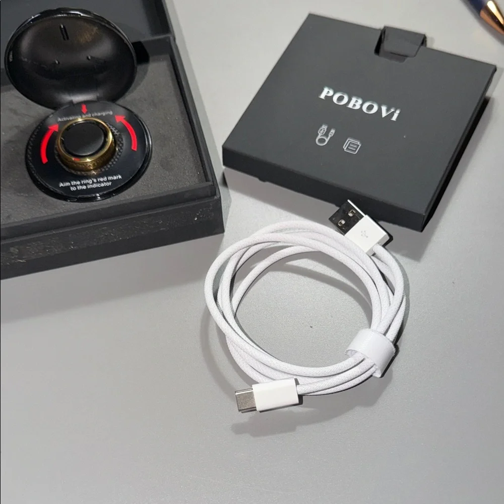 (004) Pobovi Black Charging Ring (sz.8)